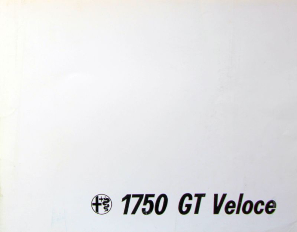 Alfa Romeo 1750 GT Veloce Modellprogramm 1969 Automobilprospekt (10932)