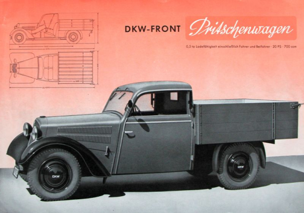 DKW Nutz-Fahrzeuge Modellprogramm 1936 Automobilprospekt (10946)