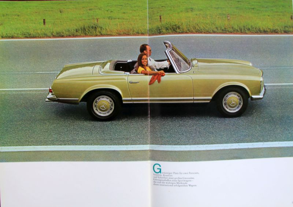 Mercedes-Benz 280 SL Modellprogramm 1970 Automobilprospekt (10951)
