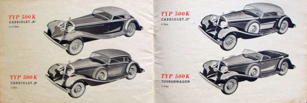 Mercedes-Benz Modellprogramm 1935 Automobilprospekt (10950)