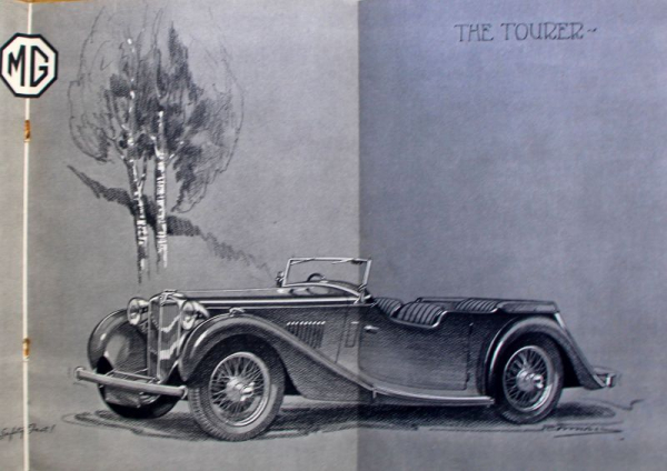 MG Oneandahalf Litre Modellprogramm 1937 Automobilprospekt (10949)