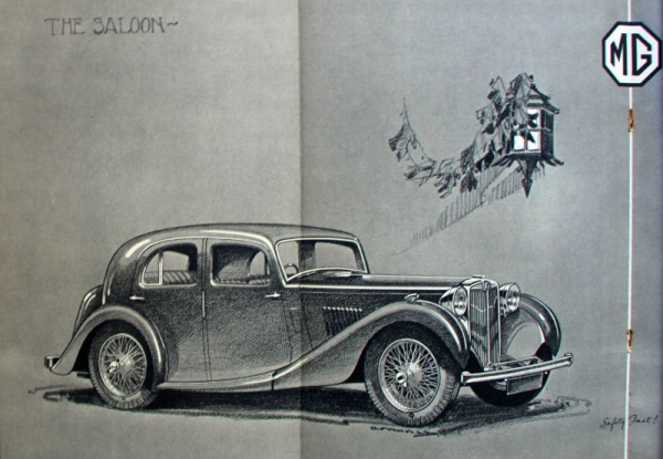 MG Oneandahalf Litre Modellprogramm 1937 Automobilprospekt (10949)