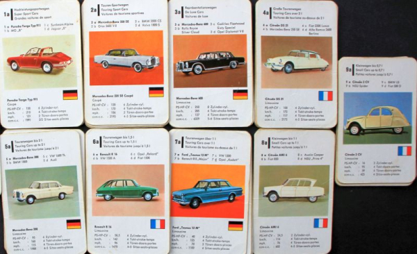 Altenburg Spielkarten "Auto Quartett" 1965 Kartenspiel (10966)