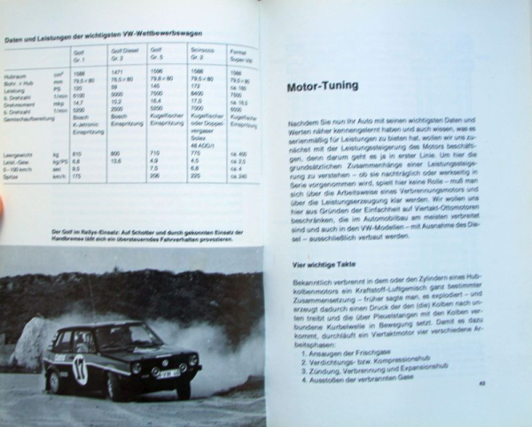 Hack "VW Tuning Golf, Scirocco, Jetta" Volkswagen Motortechnik 1986 (10985)