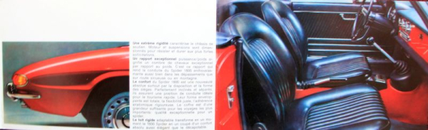Alfa Romeo 1600 Spider Modellprogramm 1968 Automobilprospekt (10996)