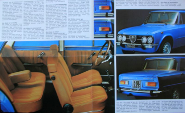 Alfa Romeo Giulia 1300 Nuova Super Modelprogram 1972 Carbrochure (11000)