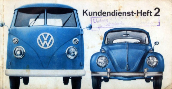 Volkswagen Kundendienst-Heft 1966 Automobilprospekt (11016)