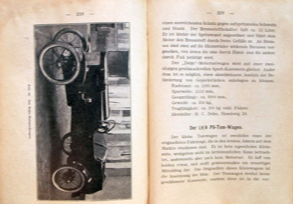Hofmann "Das Klein-Auto für den Selbstfahrer" Fahrzeughistorie 1926 (11064)