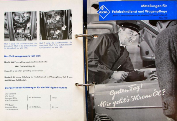 BV Aral "Tankwart-Merkblätter" Tankstellen-Werbeordner 1962 (11020)