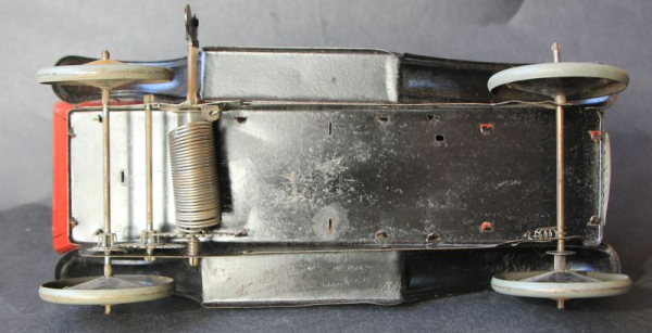 Heinrich Fischer Limousine mit Fahrer 1920 Blechmodell mit Federantrieb (11043)