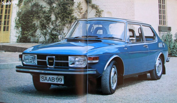 Saab 99 Modellprogramm 1974 Automobilprospekt (11035)