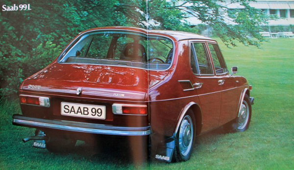 Saab 99 Modellprogramm 1974 Automobilprospekt (11035)