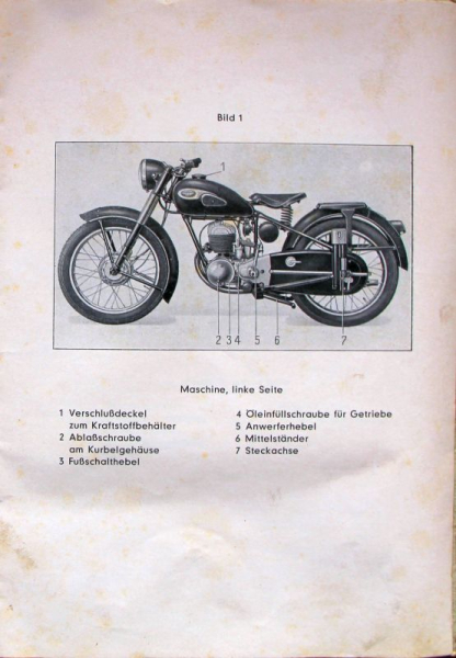 Zündapp Motorrad Norma Luxus 1953 Betriebsanleitung (11053)