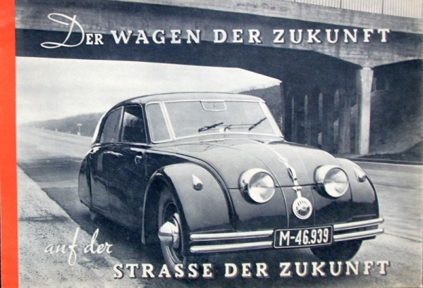 Tatra 77 Modellprogramm 1934 "Der Wagen der Zukunft" Automobilprospekt (11127)