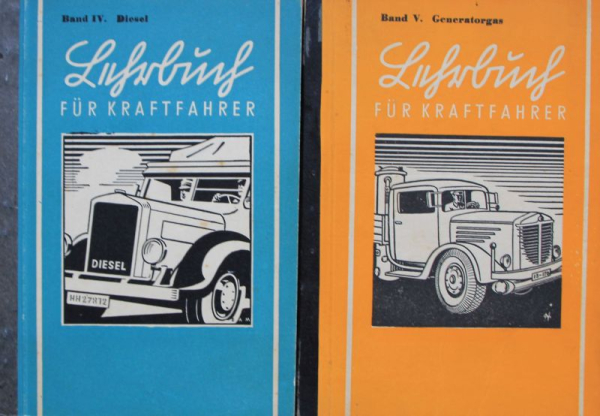 Zinßer "Lehrbuch für Kraftfahrer" Fahrzeugtechnik 1943 zwei Bände (11117)