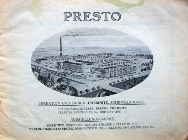 Presto Motorwagen 1912 Ersatzteilliste (11128)