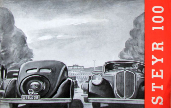 Steyr 100 Modellprogramm 1936 Automobilprospekt (11124)