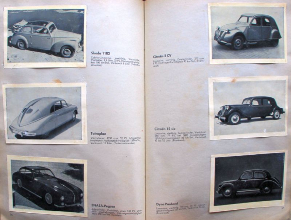 Ziese Margarine "Autos aus aller Welt" Automobile-Scrapbook 1951 (4150)