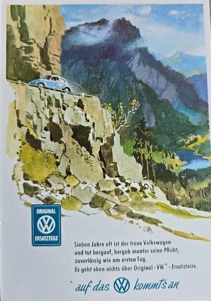 Volkswagen Käfer Werkspostkarte 1958 Victor Mundorff (11137)