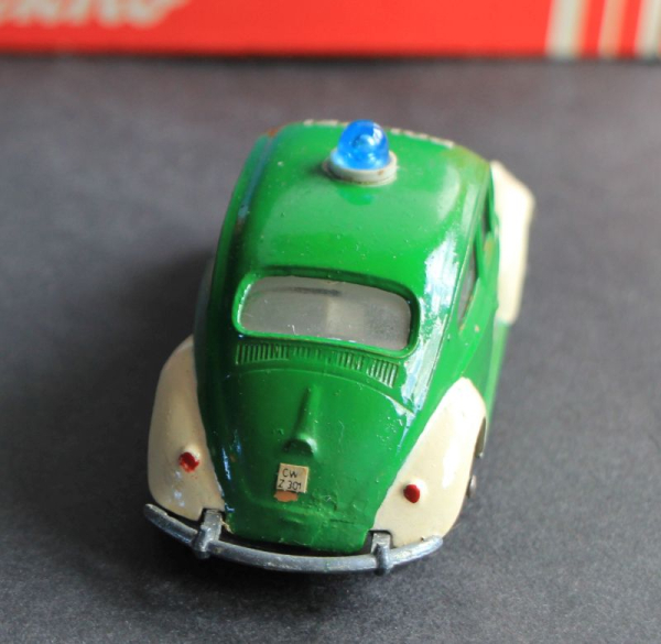 Tekno Volkswagen Käfer Polizei 1965 Metallmodell mit Originalbox (11138)