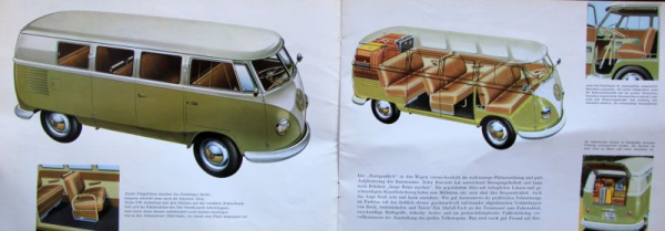 Volkswagen T1 Transporter Modellprogramm 1959 Automobilprospekt (11201)