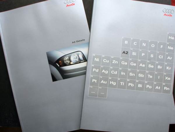Audi A 2 Modellprogramm 2003 Automobilprospekt-Mappe (11208)