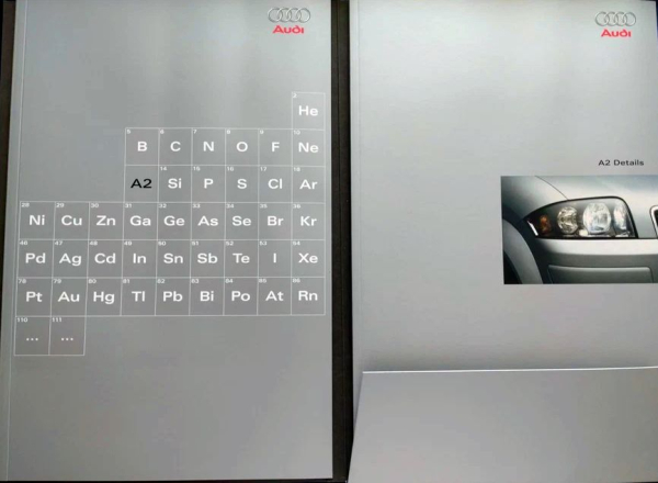 Audi A 2 Modellprogramm 2003 Automobilprospekt-Mappe (11208)