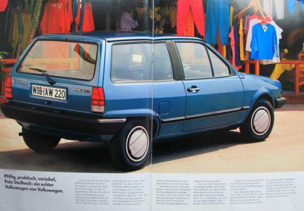 Volkswagen Polo Modellprogramm 1986 Automobilprospekt (11210)