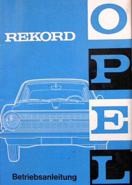 Opel Rekord Coupe Caravan 1964 Owner Manual (11194)