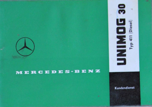 Mercedes-Benz Unimog 411 Kundendienstheft 1961 (11197)