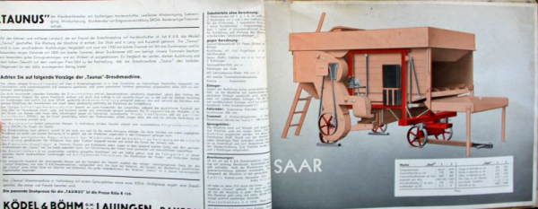 Ködel & Böhm Landmaschinen Modellprogramm 1938 Landwirtschaftskatalog (11224)