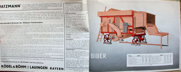 Ködel & Böhm Landmaschinen Modellprogramm 1938 Landwirtschaftskatalog (11224)