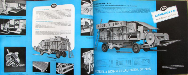Ködel & Böhm Landmaschinen Modellprogramm 1950 Landwirtschaftskatalog (11222)