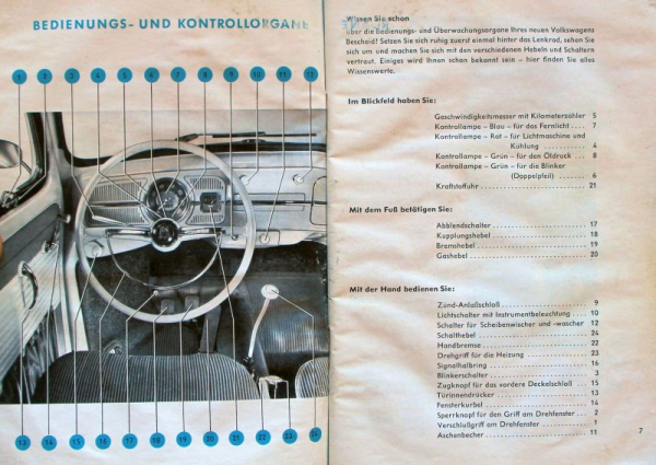 Volkswagen Käfer 1961 Betriebsanleitung mit Originalmappe (11236)