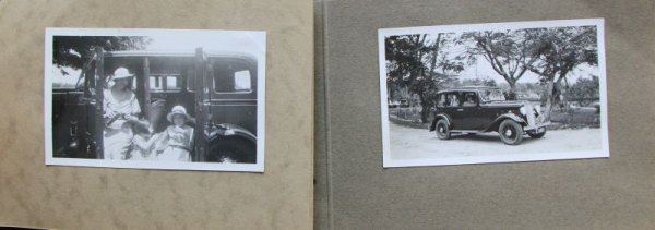 Fotoalbum mit 31 Automobilfotos 1930 kartoniert (11290)