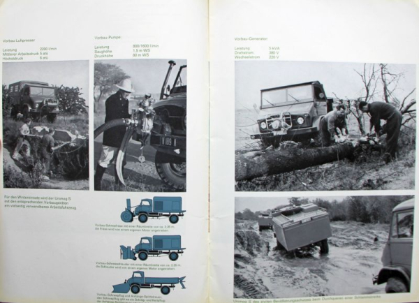 Unimog S Modellprogramm 1970 Lastwagenprospekt (11304)