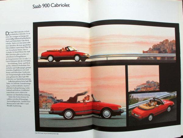 Saab 900 Modellprogramm 1991 Automobilprospekt (11310)