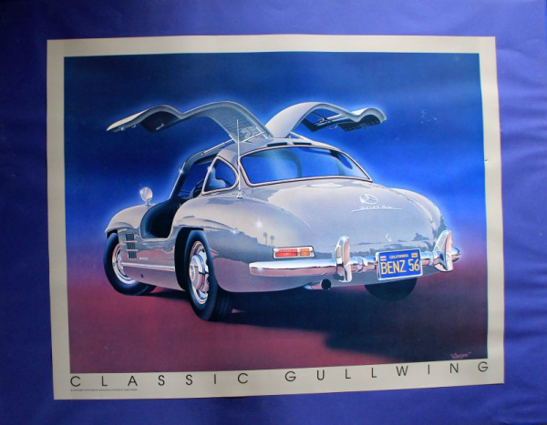 Mercedes-Benz 300 SL Flügeltürer Gullwing 1956 zwei Plakate Robert Greisen (11319)
