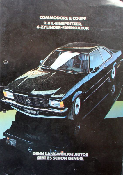 Opel Commodore E Coupe Modellprogramm 1977 Automobilprospekt (11331)