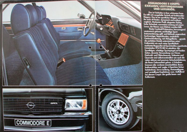Opel Commodore E Coupe Modellprogramm 1977 Automobilprospekt (11331)