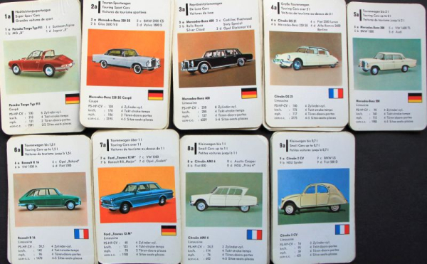 Altenburg Spielkarten "Auto Quartett" 1965 Kartenspiel (11238)