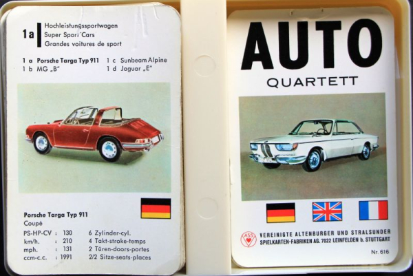 Altenburg Spielkarten "Auto Quartett" 1965 Kartenspiel (11238)