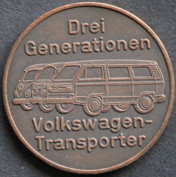 Volkswagen Transporter Hannover Jubiläums-Medaille 1981 "Drei Generationen" (11327)