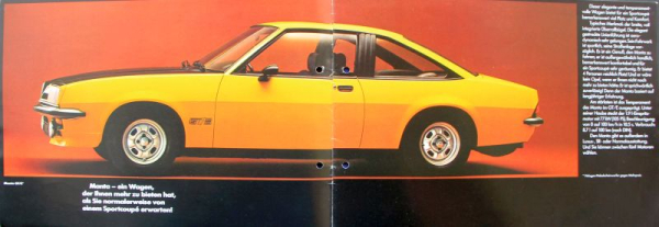 Opel Manta Modellprogramm 1976 Automobilprospekt (11335)