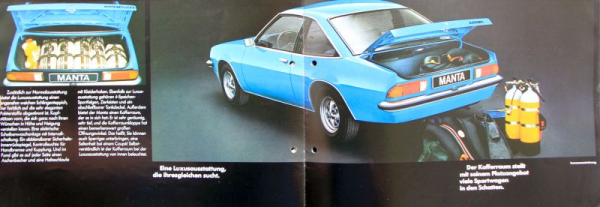 Opel Manta Modellprogramm 1976 Automobilprospekt (11335)