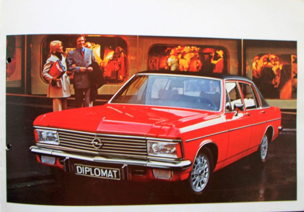 Opel Diplomat Modellprogramm 1976 Automobilprospekt (11336)