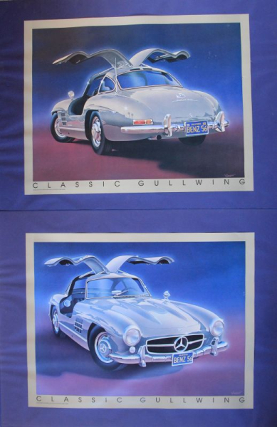 Mercedes-Benz 300 SL Gullwing 1956 two poster Robert Greisen (11319)