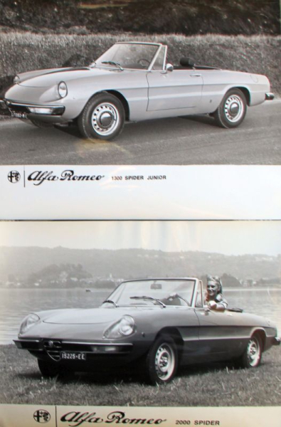 Alfa Romeo Modellprogramm 1972 fünf original Werksfotos (11454)