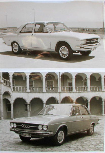 Audi Modellprogramm 1972 sieben original Werksfotos (11452)