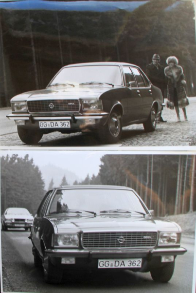 Opel Rekord Modellprogramm 1972 acht original Werksfotos (11450)